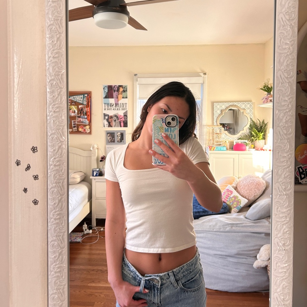 Brandy Melville White Crop Top